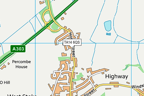 TA14 6QS map - OS VectorMap District (Ordnance Survey)