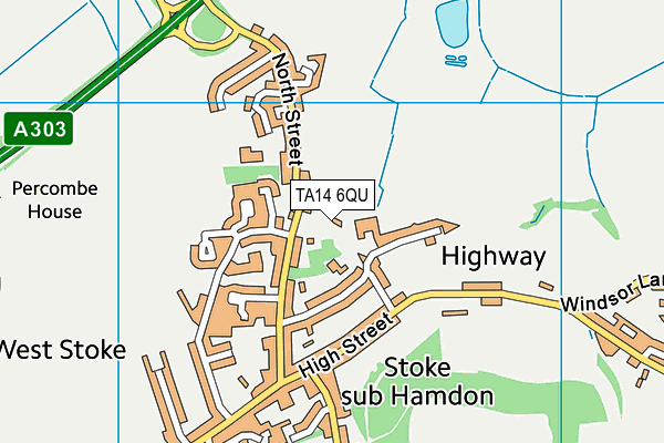 TA14 6QU map - OS VectorMap District (Ordnance Survey)