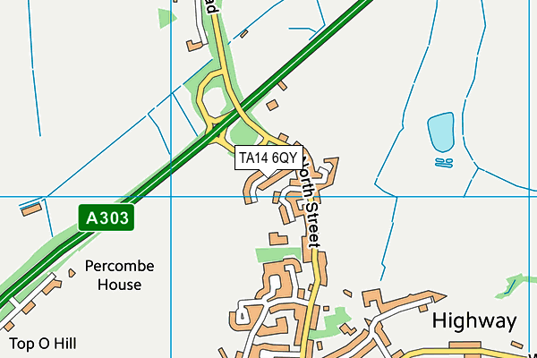 TA14 6QY map - OS VectorMap District (Ordnance Survey)