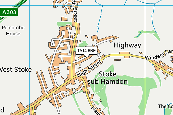 Castle Primary School map (TA14 6RE) - OS VectorMap District (Ordnance Survey)