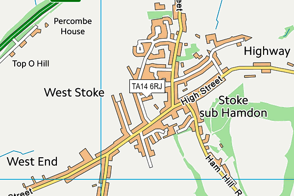 TA14 6RJ map - OS VectorMap District (Ordnance Survey)