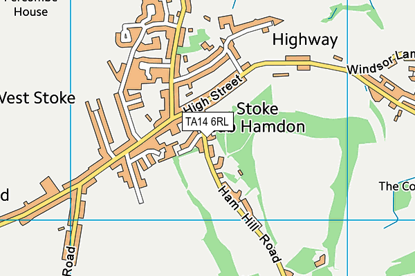 TA14 6RL map - OS VectorMap District (Ordnance Survey)