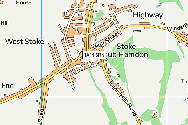 TA14 6RN map - OS VectorMap District (Ordnance Survey)