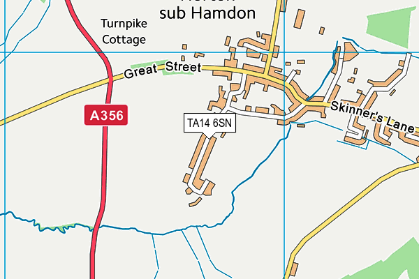 TA14 6SN map - OS VectorMap District (Ordnance Survey)