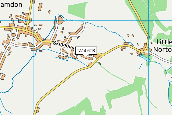 TA14 6TB map - OS VectorMap District (Ordnance Survey)