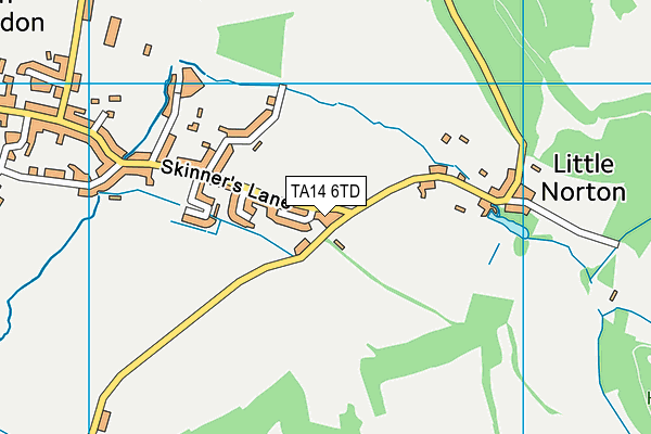 TA14 6TD map - OS VectorMap District (Ordnance Survey)