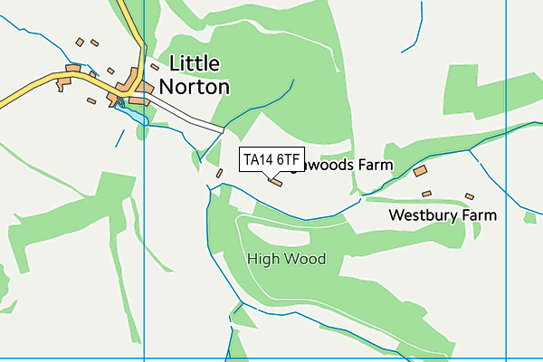 TA14 6TF map - OS VectorMap District (Ordnance Survey)