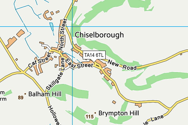 TA14 6TL map - OS VectorMap District (Ordnance Survey)