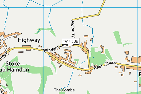 TA14 6UE map - OS VectorMap District (Ordnance Survey)