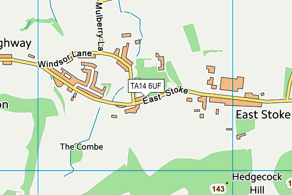 TA14 6UF map - OS VectorMap District (Ordnance Survey)