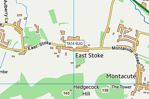 TA14 6UQ map - OS VectorMap District (Ordnance Survey)