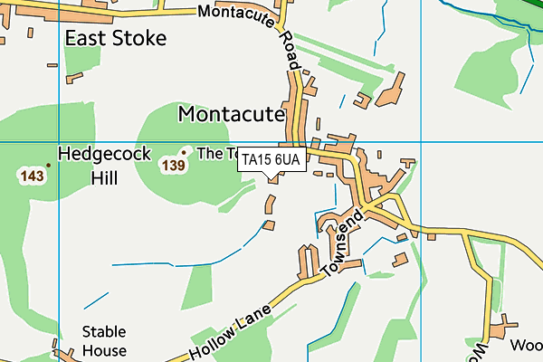 TA15 6UA map - OS VectorMap District (Ordnance Survey)
