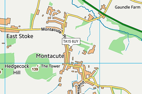 TA15 6UY map - OS VectorMap District (Ordnance Survey)