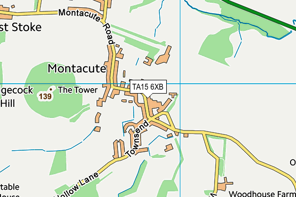 TA15 6XB map - OS VectorMap District (Ordnance Survey)