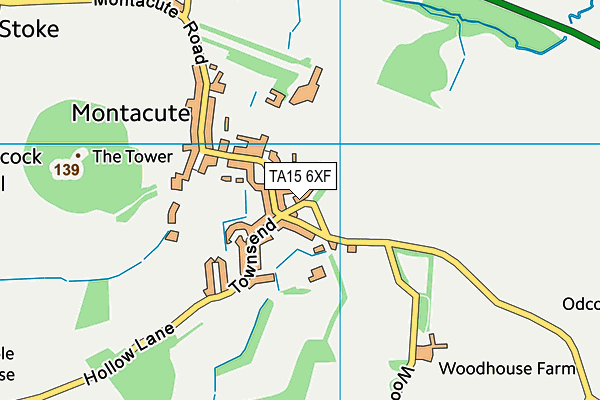 TA15 6XF map - OS VectorMap District (Ordnance Survey)