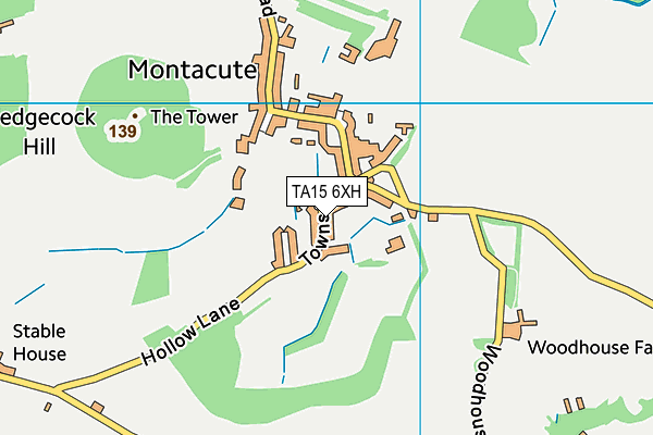 TA15 6XH map - OS VectorMap District (Ordnance Survey)