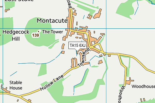 TA15 6XJ map - OS VectorMap District (Ordnance Survey)