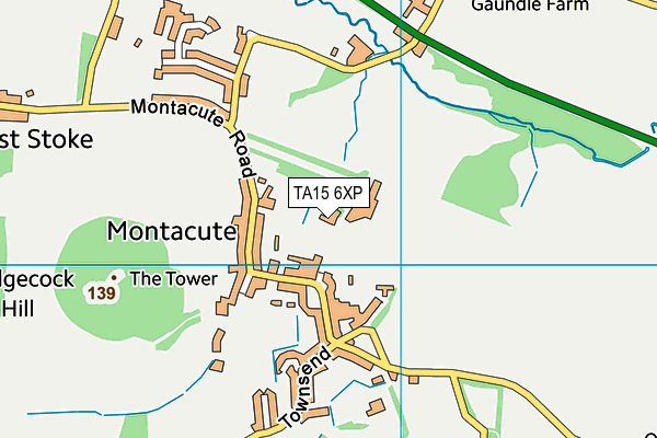 TA15 6XP map - OS VectorMap District (Ordnance Survey)