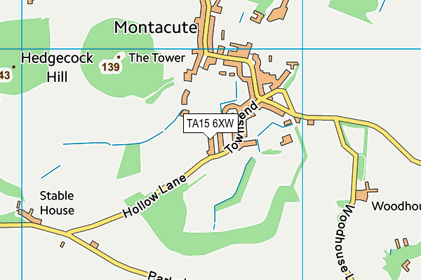 TA15 6XW map - OS VectorMap District (Ordnance Survey)