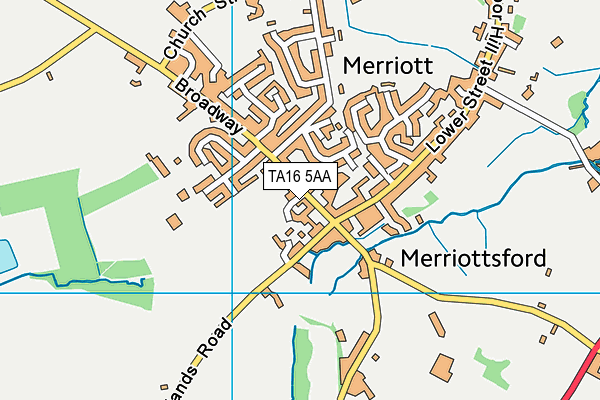 TA16 5AA map - OS VectorMap District (Ordnance Survey)