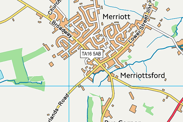 TA16 5AB map - OS VectorMap District (Ordnance Survey)