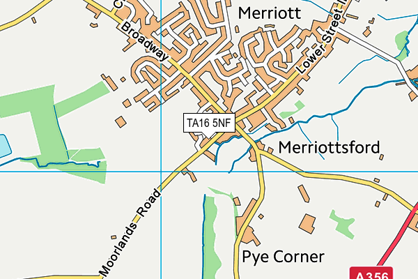 TA16 5NF map - OS VectorMap District (Ordnance Survey)