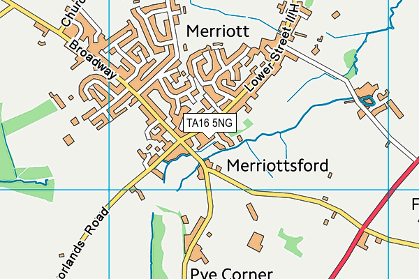 TA16 5NG map - OS VectorMap District (Ordnance Survey)
