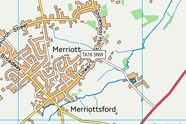 TA16 5NW map - OS VectorMap District (Ordnance Survey)