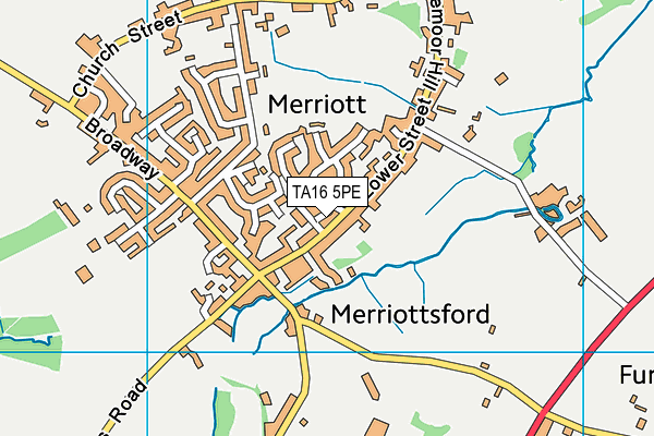 TA16 5PE map - OS VectorMap District (Ordnance Survey)