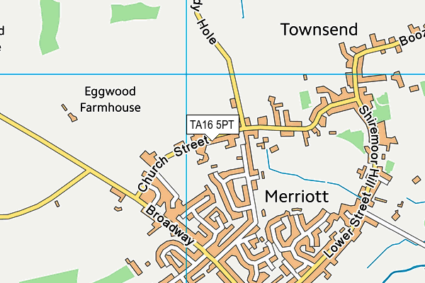 Merriott Primary School map (TA16 5PT) - OS VectorMap District (Ordnance Survey)
