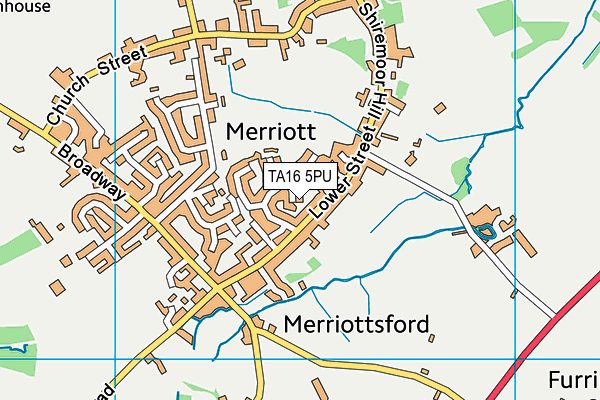 TA16 5PU map - OS VectorMap District (Ordnance Survey)