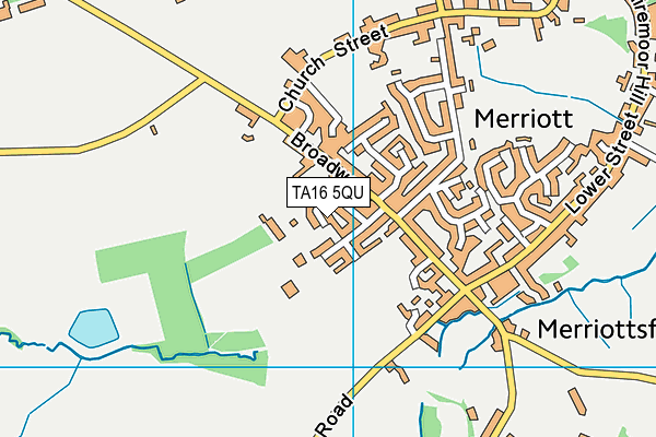 TA16 5QU map - OS VectorMap District (Ordnance Survey)
