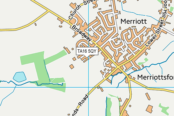 TA16 5QY map - OS VectorMap District (Ordnance Survey)
