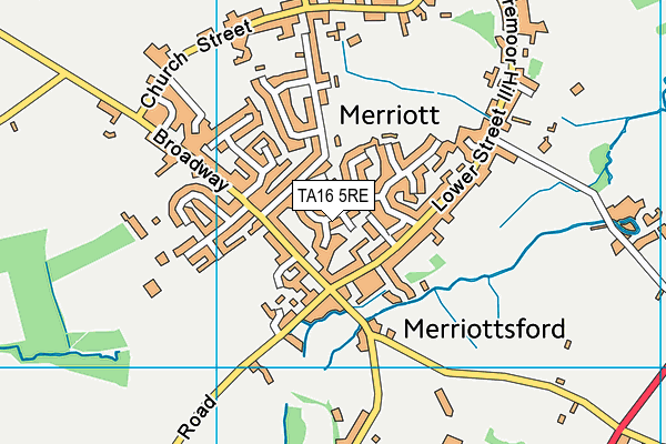 TA16 5RE map - OS VectorMap District (Ordnance Survey)