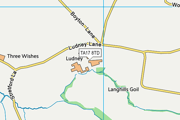 TA17 8TD map - OS VectorMap District (Ordnance Survey)