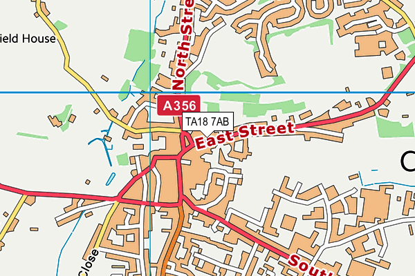 TA18 7AB map - OS VectorMap District (Ordnance Survey)