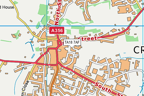 TA18 7AF map - OS VectorMap District (Ordnance Survey)