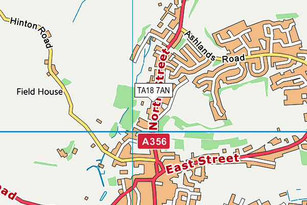 TA18 7AN map - OS VectorMap District (Ordnance Survey)