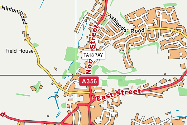 TA18 7AY map - OS VectorMap District (Ordnance Survey)