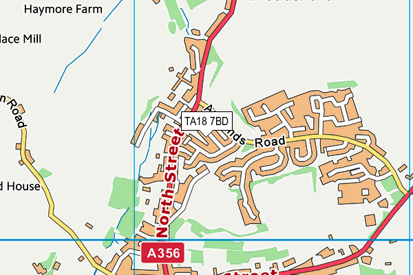 TA18 7BD map - OS VectorMap District (Ordnance Survey)