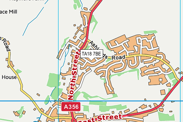 TA18 7BE map - OS VectorMap District (Ordnance Survey)