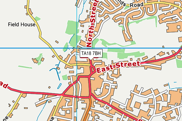 TA18 7BH map - OS VectorMap District (Ordnance Survey)