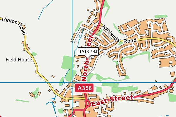 TA18 7BJ map - OS VectorMap District (Ordnance Survey)