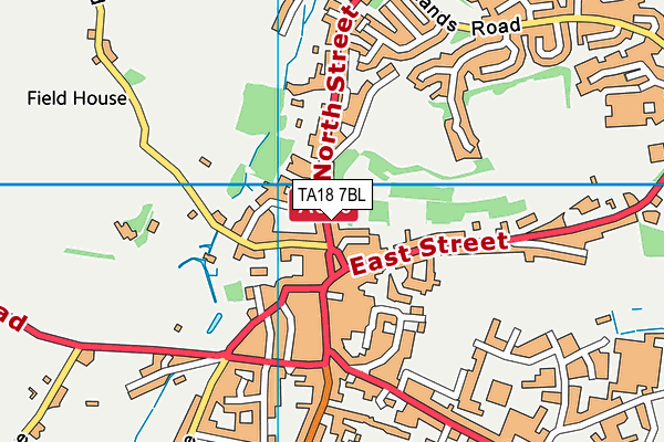 TA18 7BL map - OS VectorMap District (Ordnance Survey)