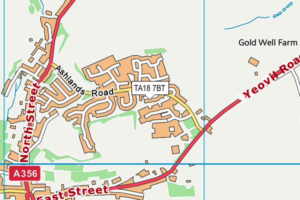 TA18 7BT map - OS VectorMap District (Ordnance Survey)