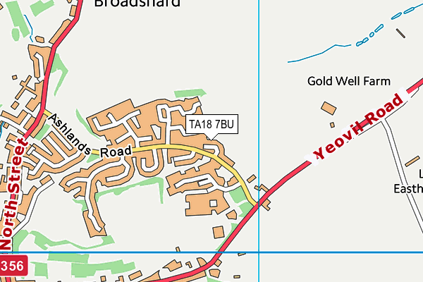 TA18 7BU map - OS VectorMap District (Ordnance Survey)