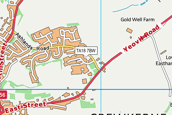 TA18 7BW map - OS VectorMap District (Ordnance Survey)