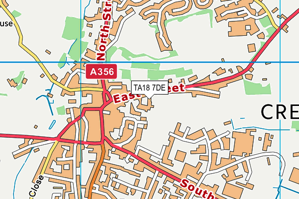 TA18 7DE map - OS VectorMap District (Ordnance Survey)