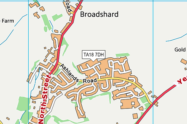 TA18 7DH map - OS VectorMap District (Ordnance Survey)