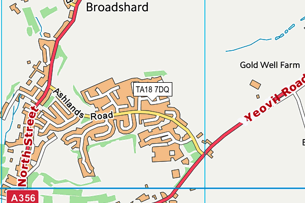 TA18 7DQ map - OS VectorMap District (Ordnance Survey)